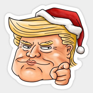 Trump Santa Hat Sticker